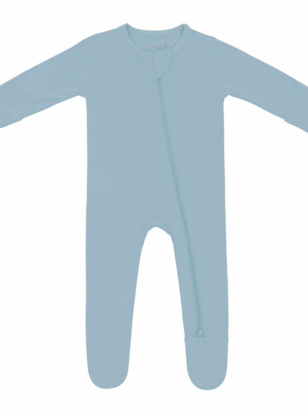 Kyte Baby zippered footie, dusty blue, 3-6 months